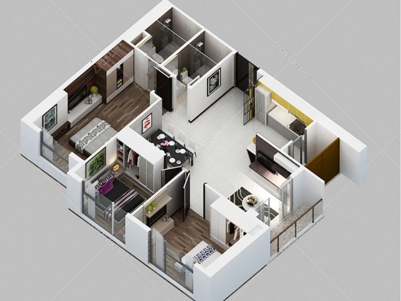 Lợi ích của việc thiết kế nhà chung cư đẹp 100m²